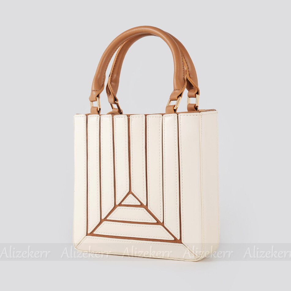 Casual High Quality Color Blocking Fashion Handbags Women New Elegant Korean Large Capacity Square Striped Shoulder Bag