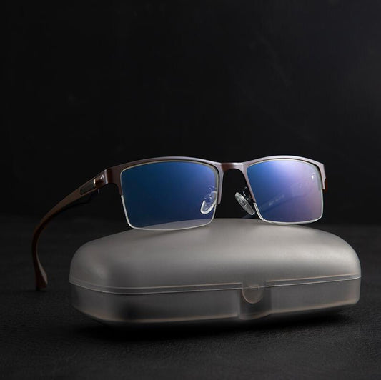 Titanium Computer Glasses Blue Light Blocking Filter Reduces Digital Eye Strain