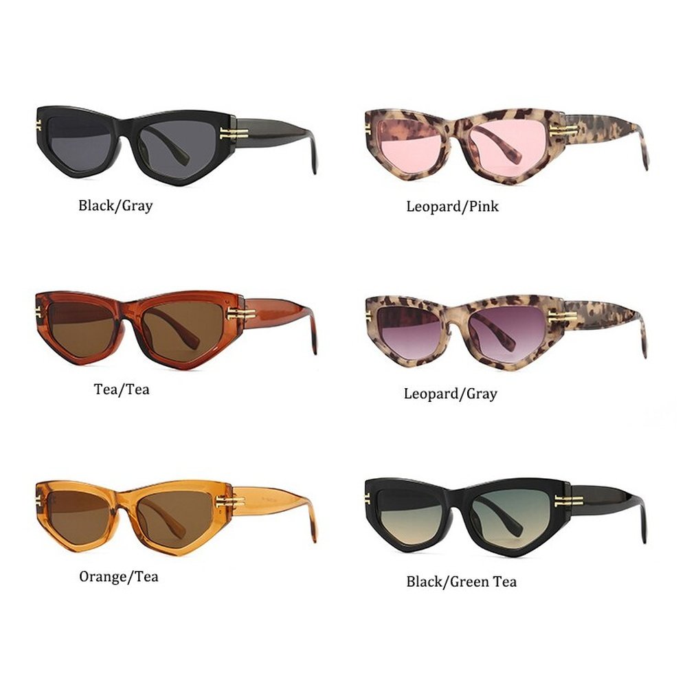 Luxury Cat Eye Sunglasses Ladies Elegant Black Vintage Eyewear