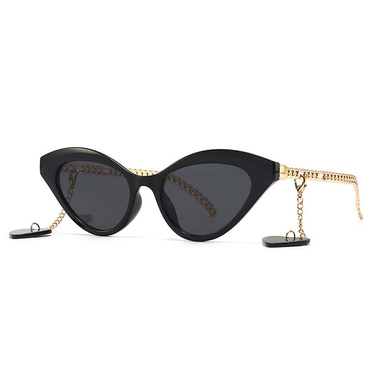 Sunglasses women cat eye gold brown vintage ladies