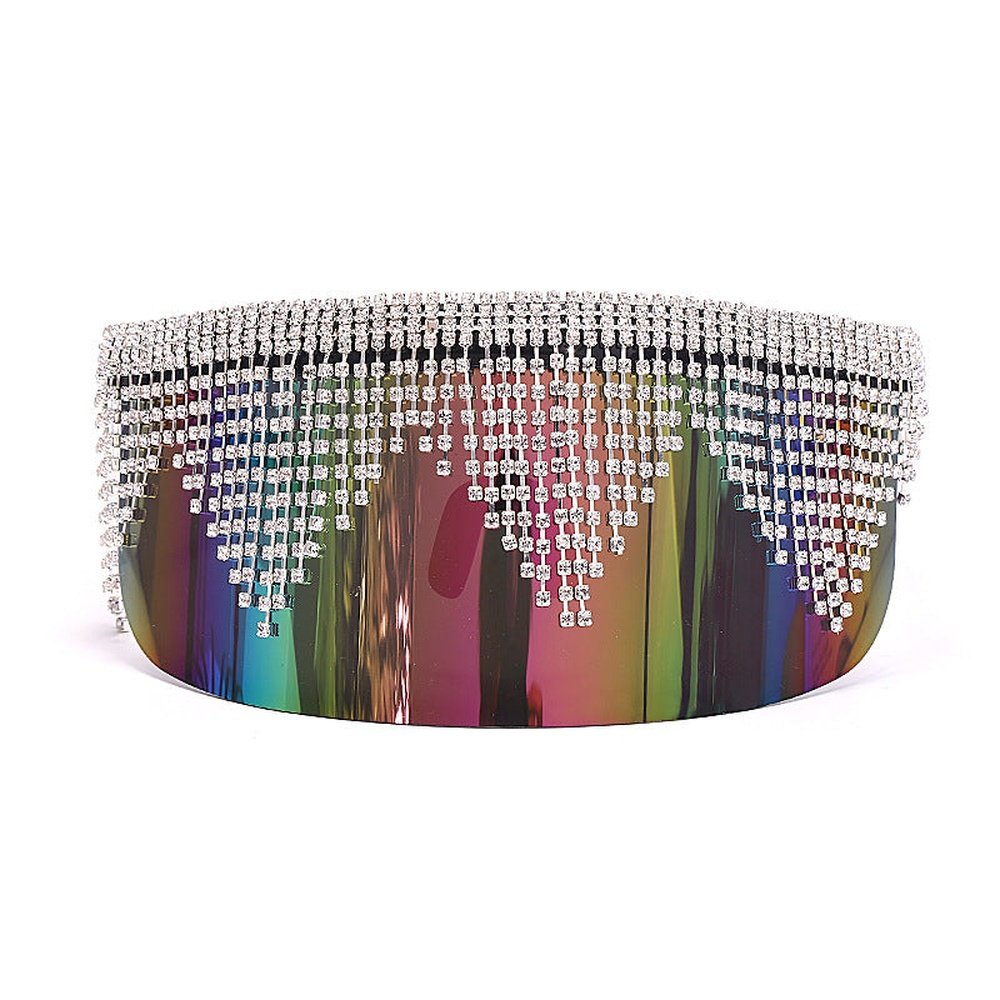 Colorful Rhinestones Personality Unisex Large Sunglasses