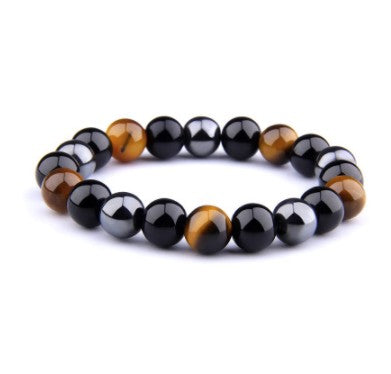 Tiger Eye Bracelet Obsidian Hematite Gemstone Bead Bracelet