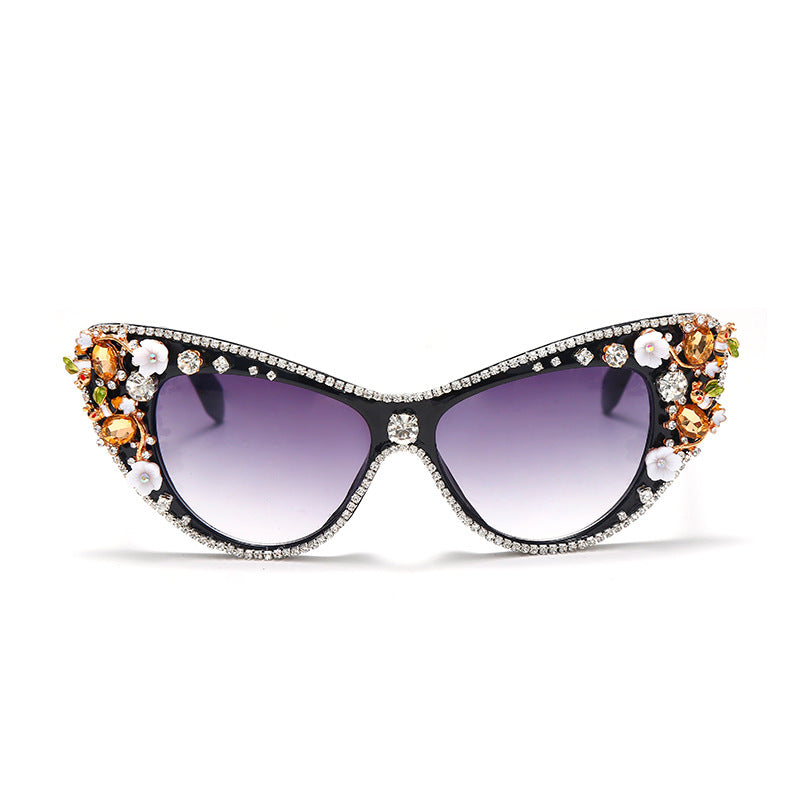 Handmade Cat Eye Sunglasses Diamond Personalized for Women