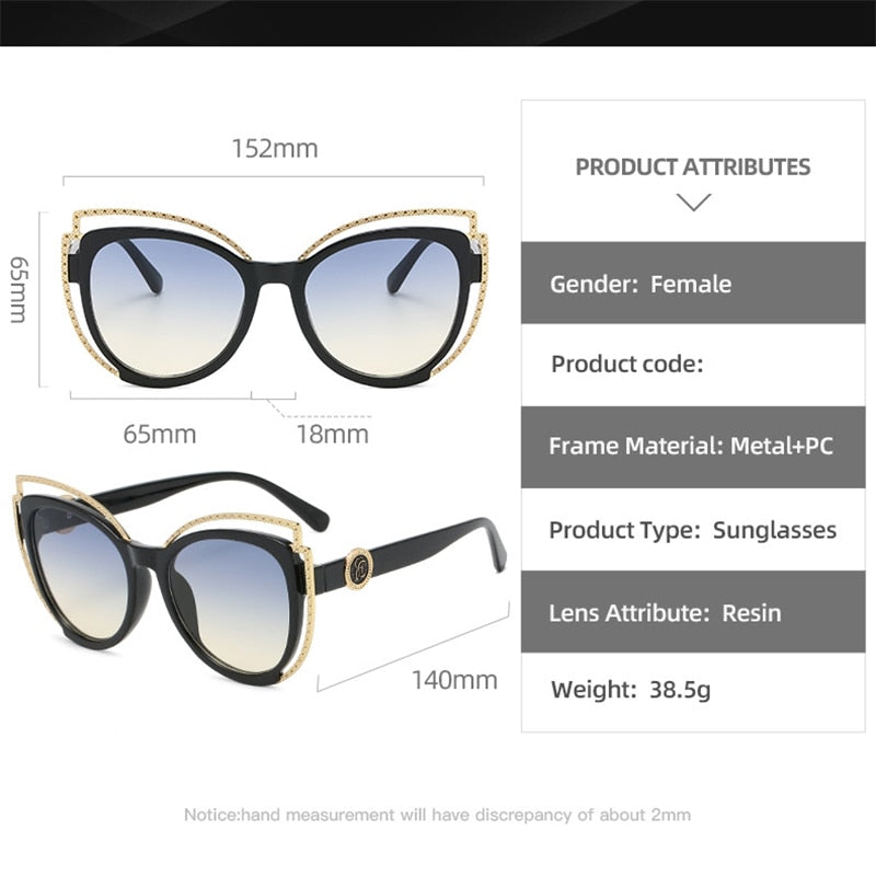 Fashion Luxury Cat Eye Sunglasses For Women