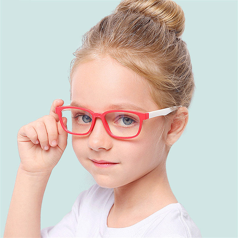 Baby Anti-blue Light Silicone Glasses for Children Soft Frame