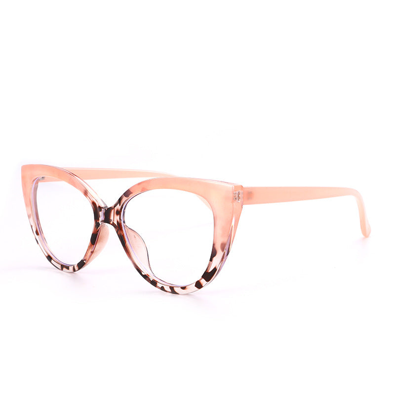 Cat Eye Flat Lens TR90 Anti-Blue Light Retro Glasses for Women