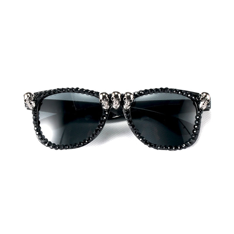 Gothic Skull Sunglasses  Crystal Punk Sun Glasses