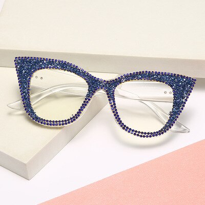 Cat’s Eye Sunglasses For Women Elegant Diamond Inlay Sunglasses Europe And America Exquisite Multicolor Style Fashion