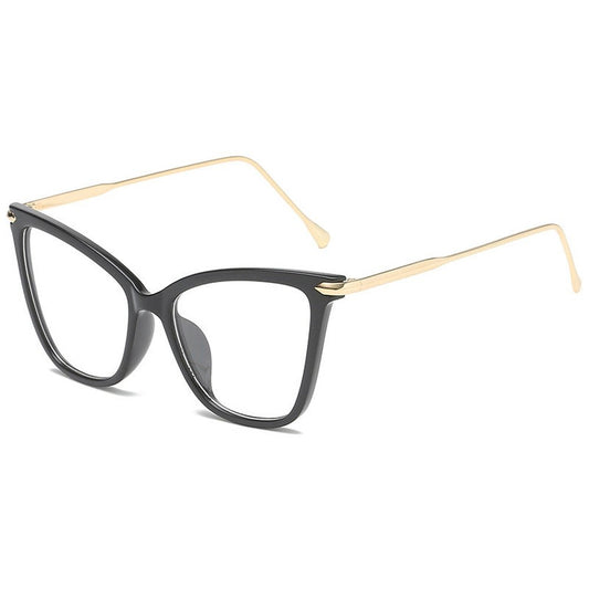 New Ladies Large Cat Eye Flat Glasses Fashion Trend