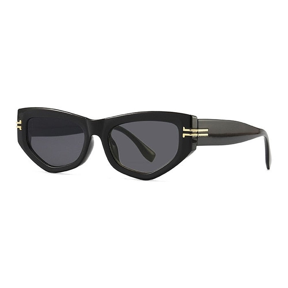 Luxury Cat Eye Sunglasses Ladies Elegant Black Vintage Eyewear