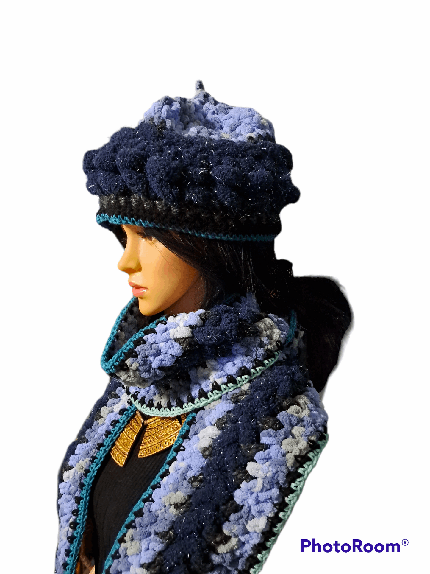 Ain't No Blues Blues Hat & Scarf Set