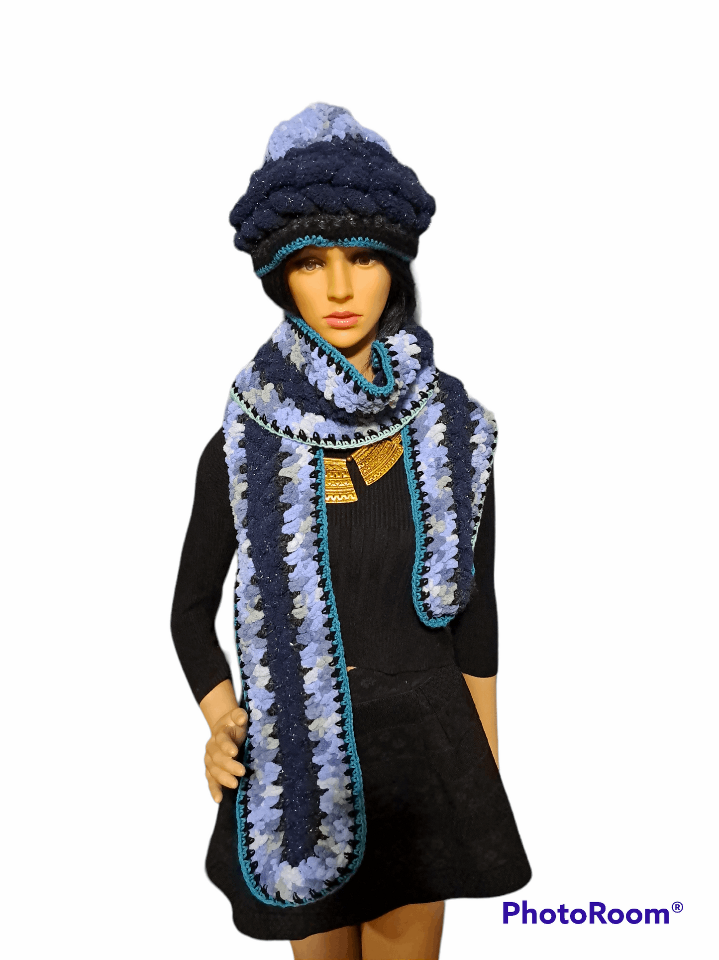 Ain't No Blues Blues Hat & Scarf Set