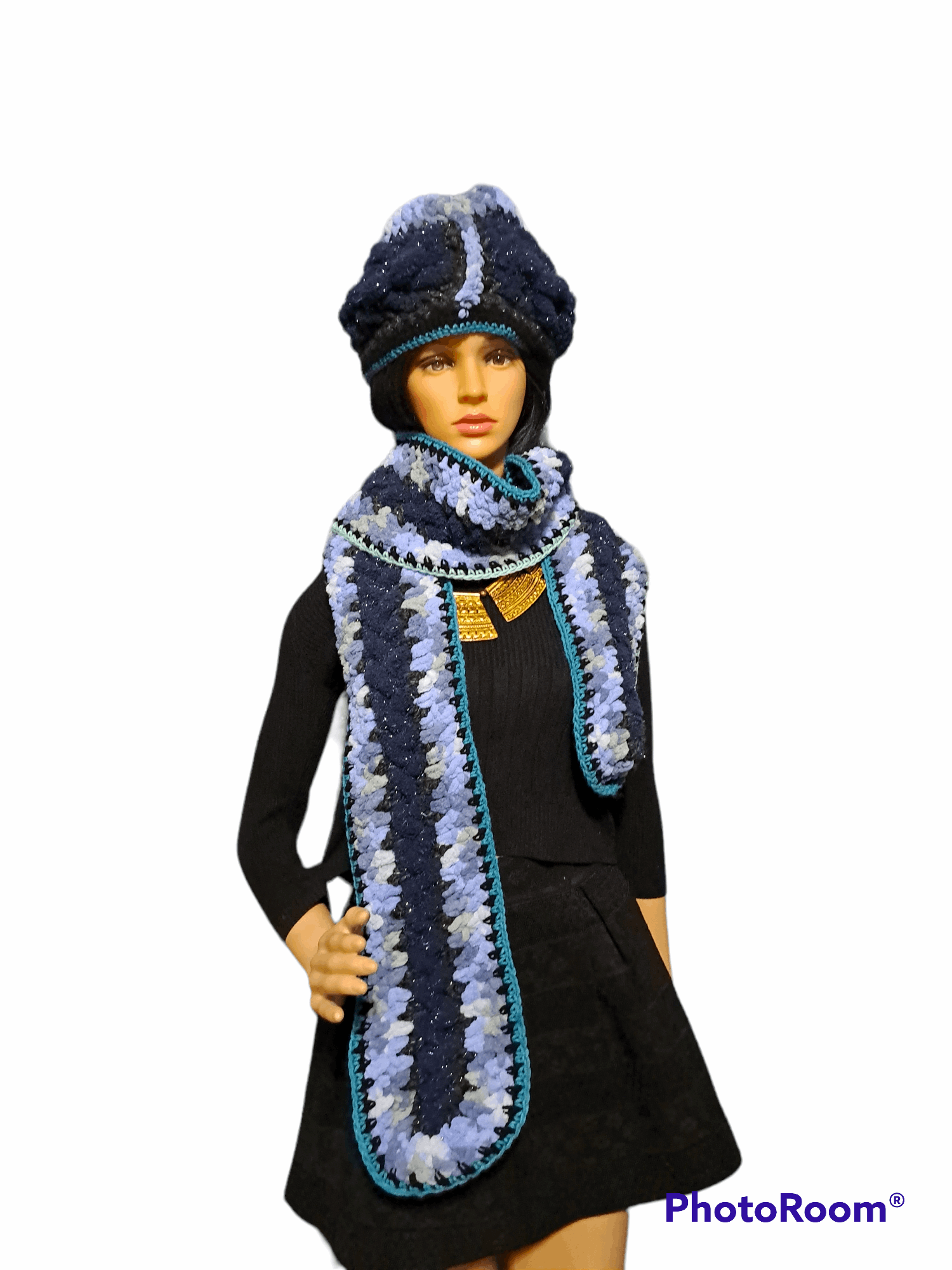 Ain't No Blues Blues Hat & Scarf Set