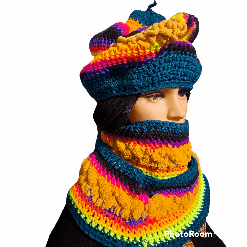 Chill, Spicy & Loud Hat & Infinity Scarf Set