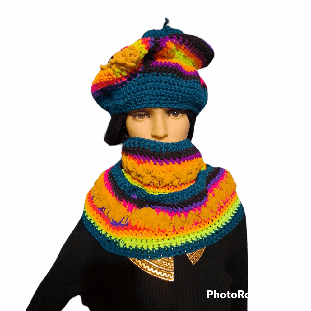 Chill, Spicy & Loud Hat & Infinity Scarf Set