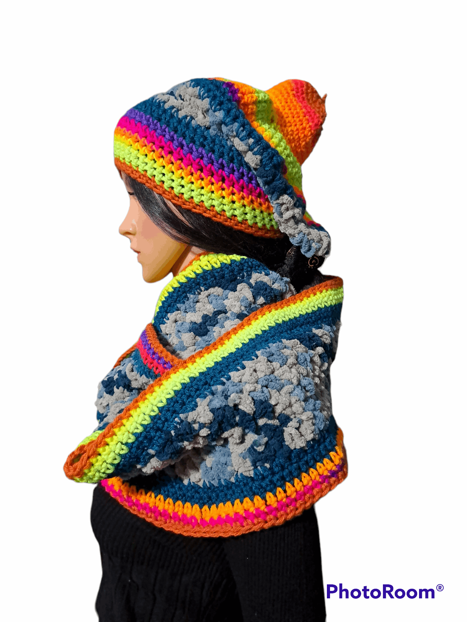 Spicy Pretty Camouflage Hat & Infinity Scarf Set