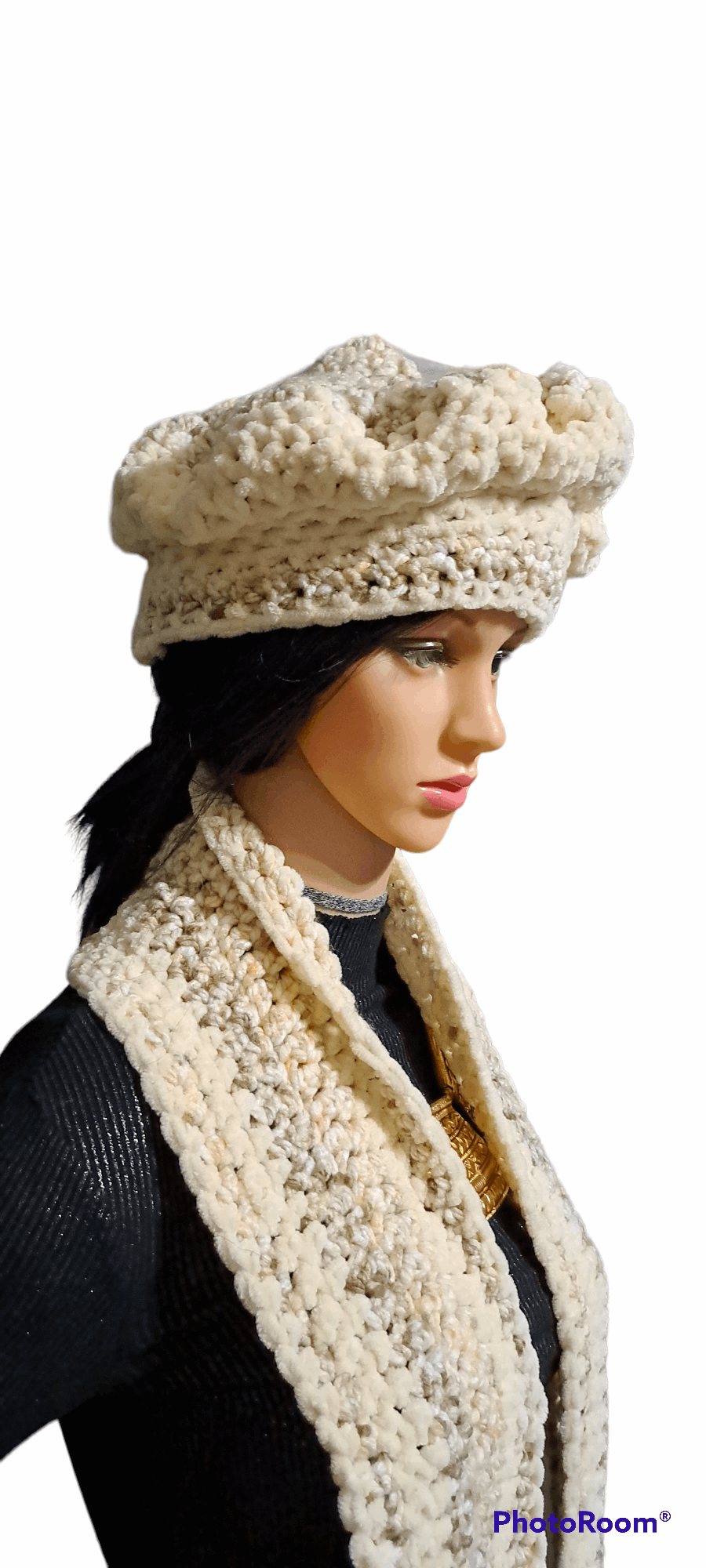 Miss Pretty In Variegated Yellow Hat & Scarf Set