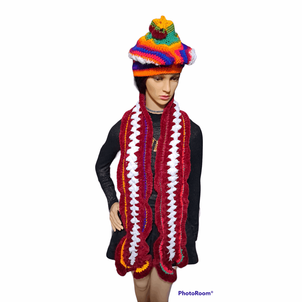 She Pretty In Red & Other Colors Hat & Scarf Set