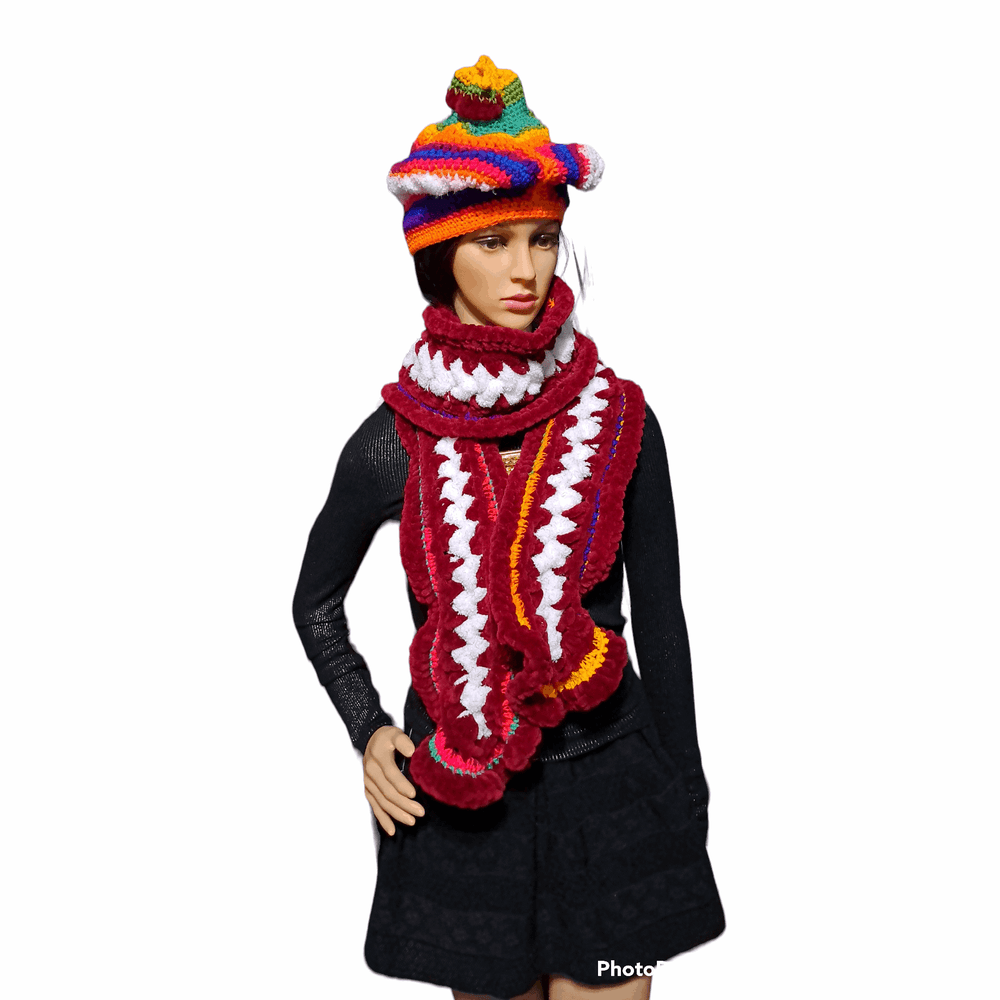 She Pretty In Red & Other Colors Hat & Scarf Set