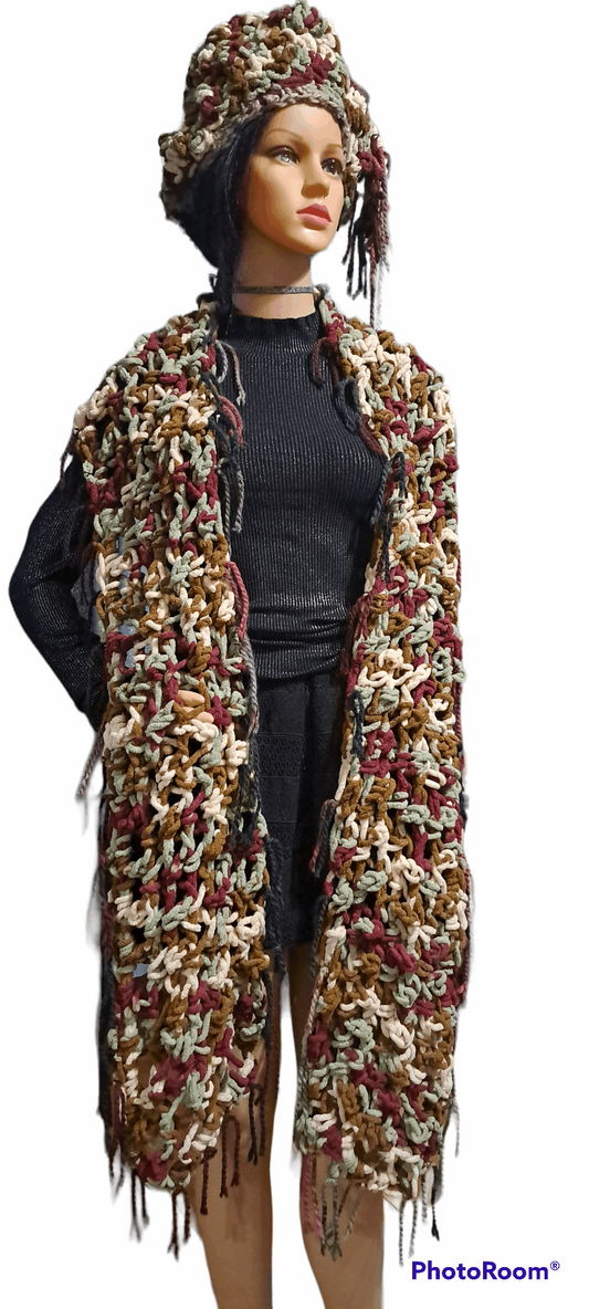Sexy Camouflage Hat & Scarf Set