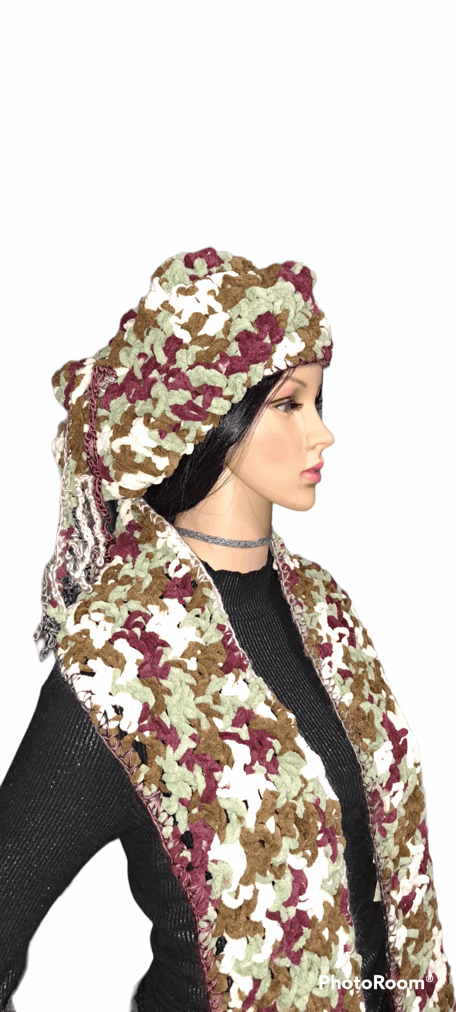 Pretty Camouflage  Hat & Scarf Set