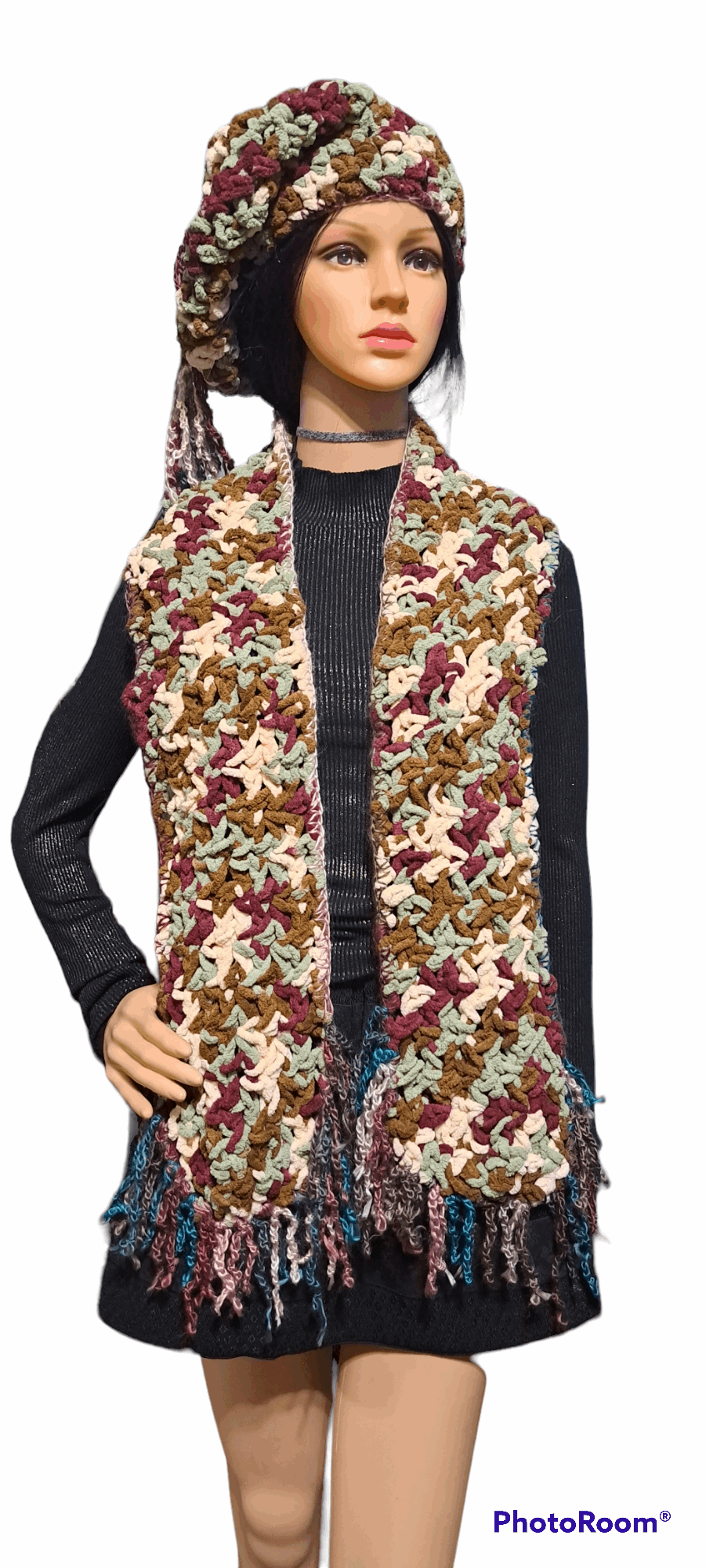 Pretty Camouflage  Hat & Scarf Set