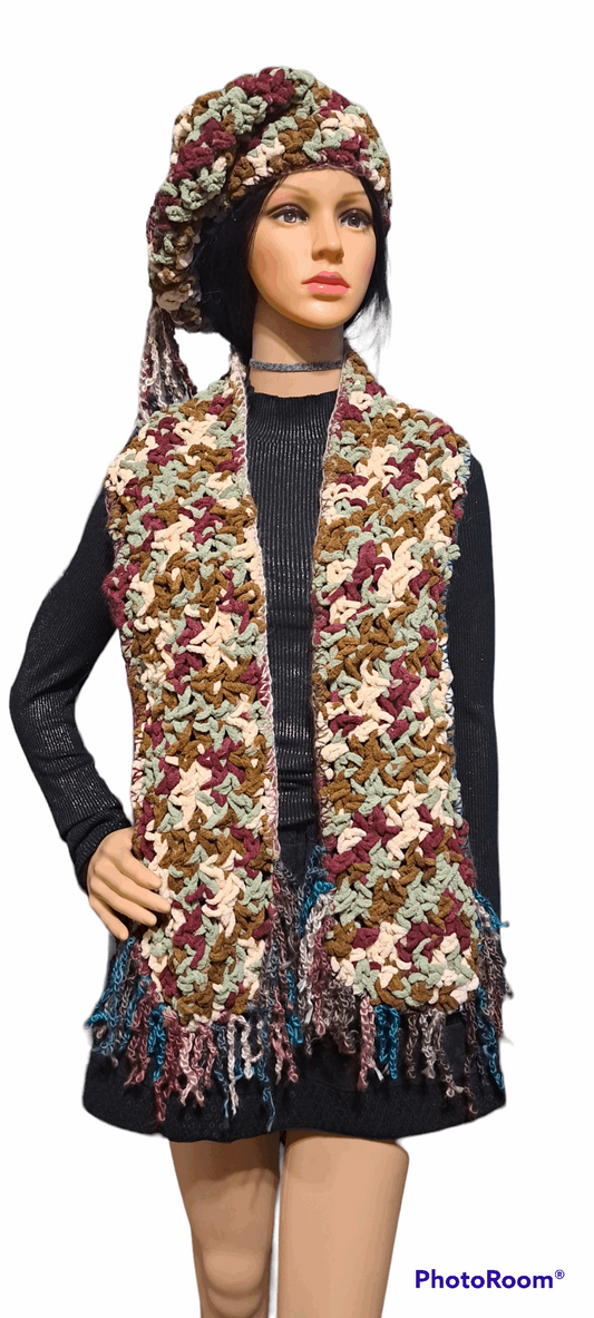 Pretty Camouflage  Hat & Scarf Set