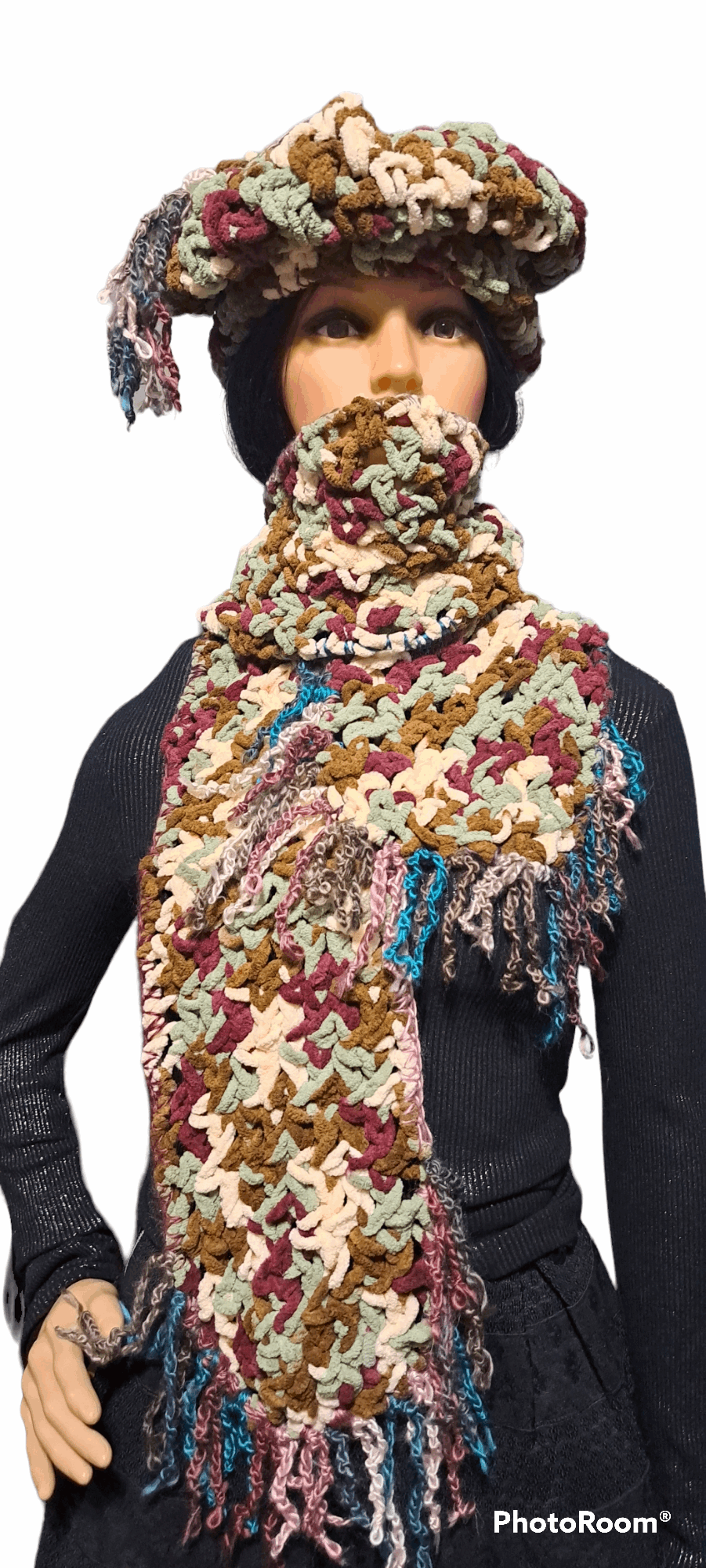 Pretty Camouflage  Hat & Scarf Set