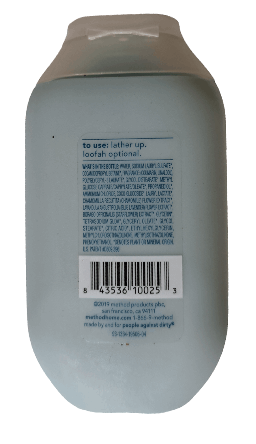 method.body Chamomile  Starflower Blue Lavender Wind Down Body Wash