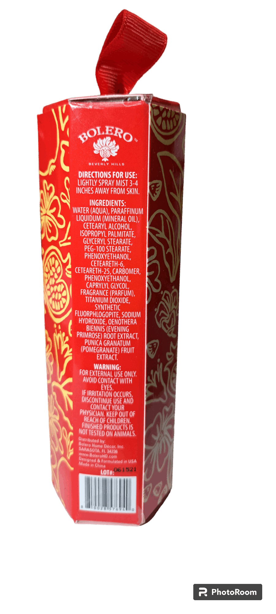 Bolero Moisturizing Body Lotion Mist Primrose Pomegranate