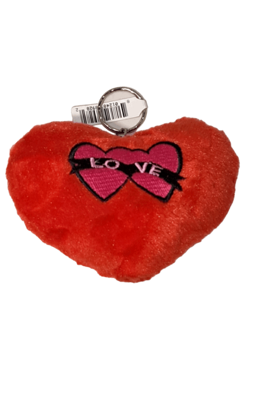 Cute Plush Heart Shaped I Love You Keychain