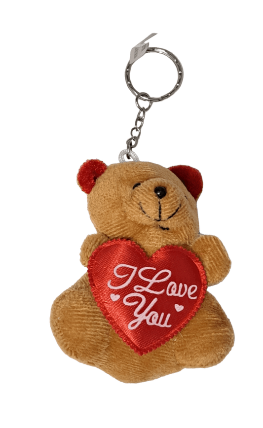 I Love You Heart Mini Teddy Bear Keychain