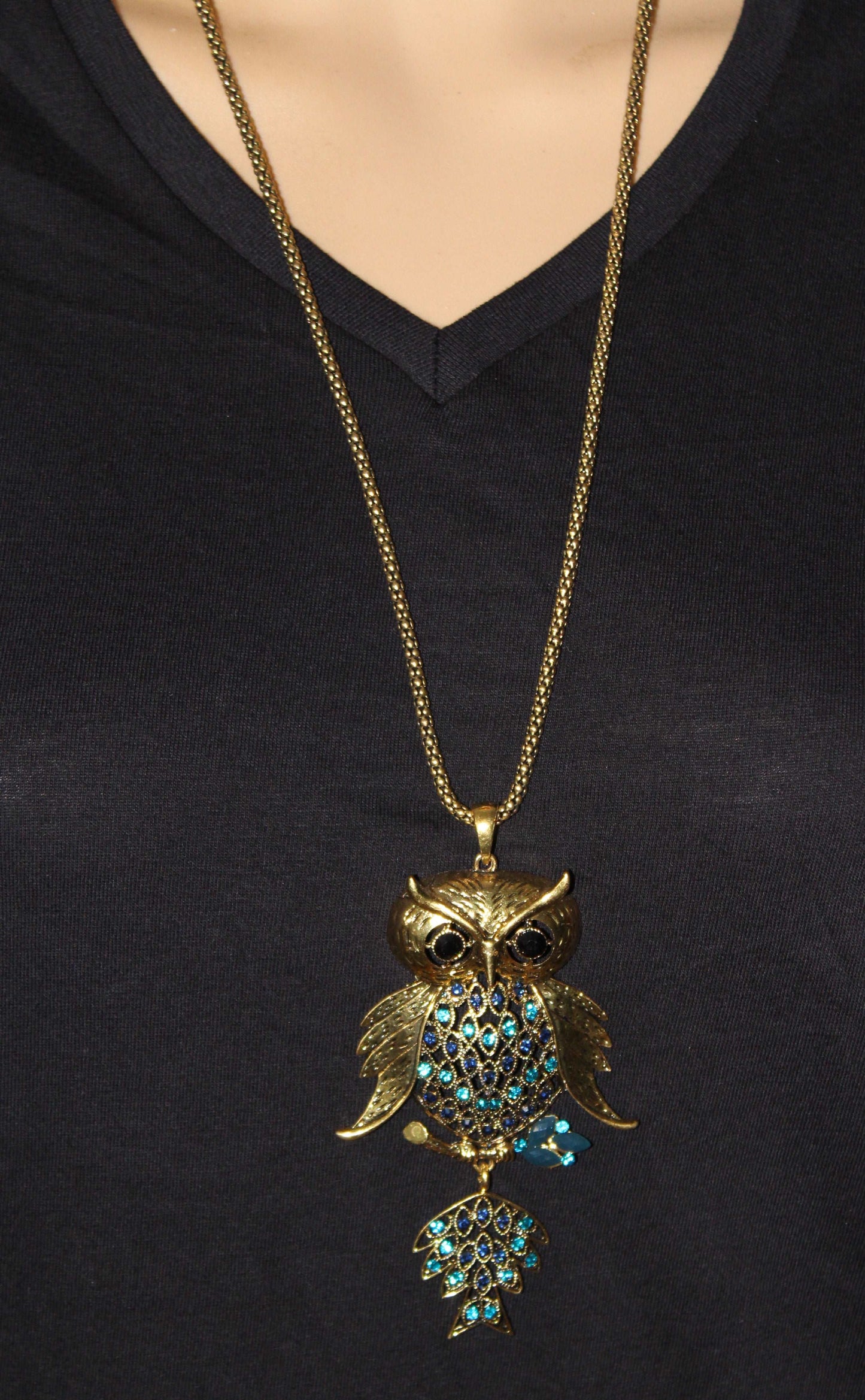 Gold Owl Necklace