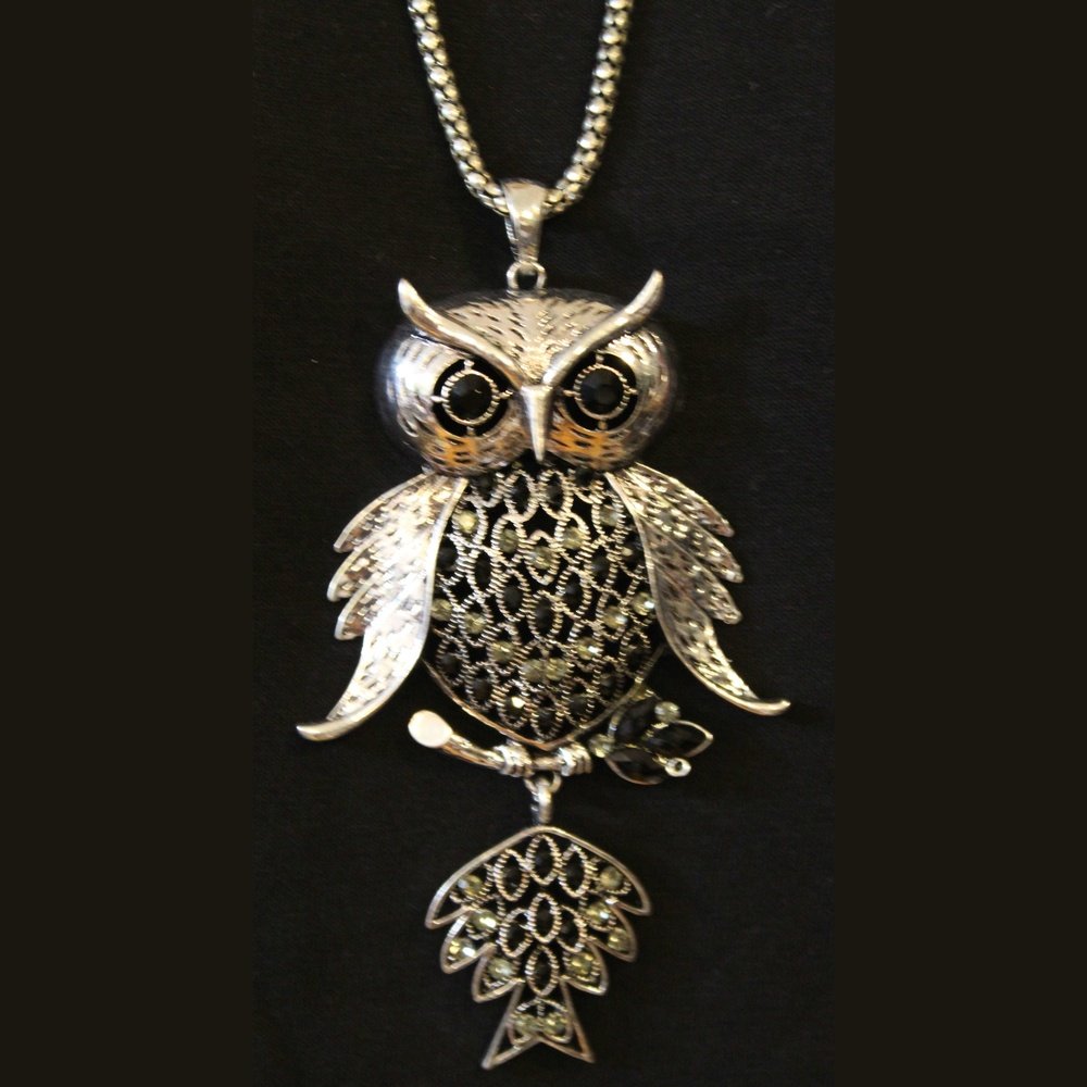 Silver Owl Necklace