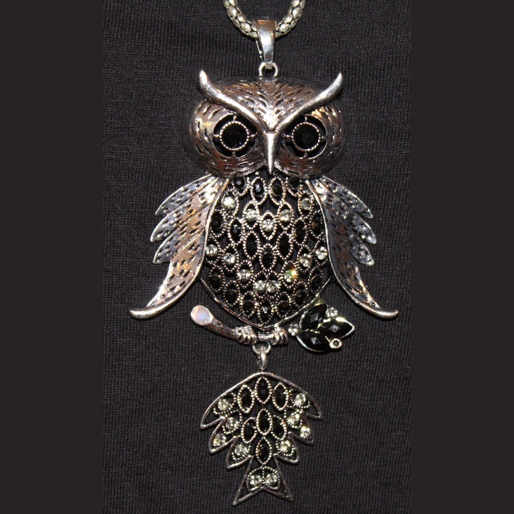 Silver Owl Necklace
