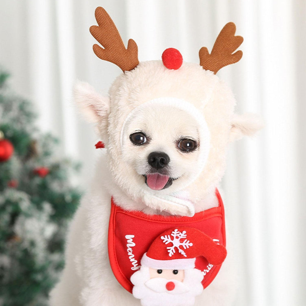 Holiday Christmas Scarf Bibs and Hat Pet Dress Up Costume_6
